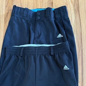 Adidas Softball Pants, Black, Size Youth Large (13-14)